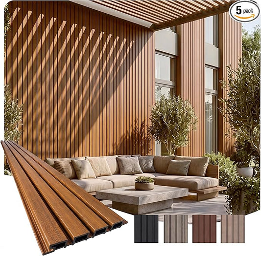 From Plain to Beautiful in Hours WPC Exterior Wall Slat Panels Waterproof