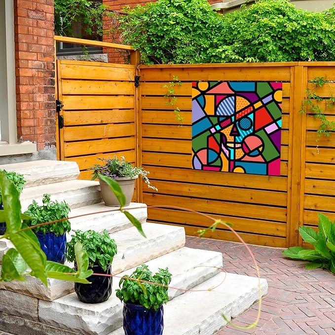 Outdoor Canvas Art - Ali Gulec 'Pop Skull' Wall Art for Outdoor Spaces, Patios, or Gardens by Trademark Fine Art