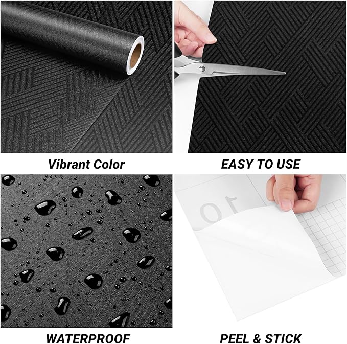 Decotalk Black Textured Wallpaper Textured Wall Paper