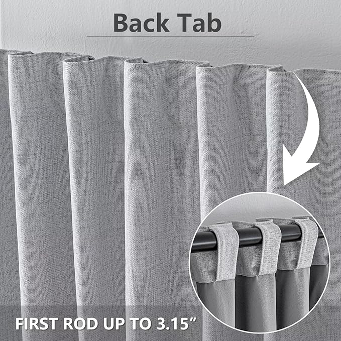 IGEMAEVE 100% Blackout Curtains 108 Inches Long
