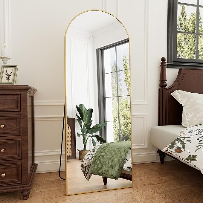 Rowjut 64"x21"Floor Mirror Arched Full Length Mirros, Mirror Floor Length