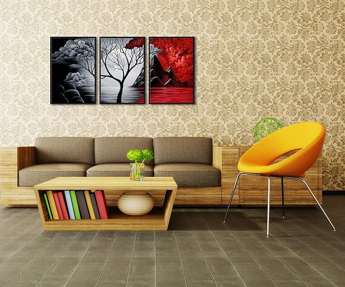 Wieco Art Large Size Framed Art Canvas Art Prints Wall Art the Cloud Tree