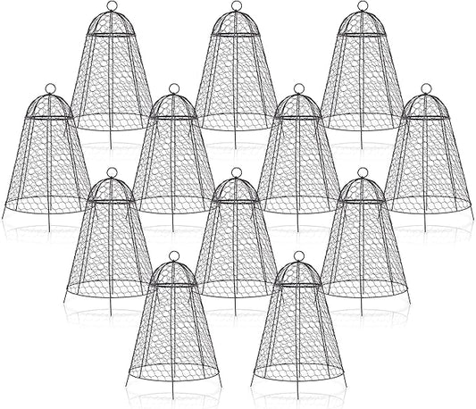 boldworks Garden Cloches for Plants Chicken Wire Cages to Protect from Animals Outdoor Extra Large Rustproof Thicker and Finer Mesh 12" x 20" Pack of 12