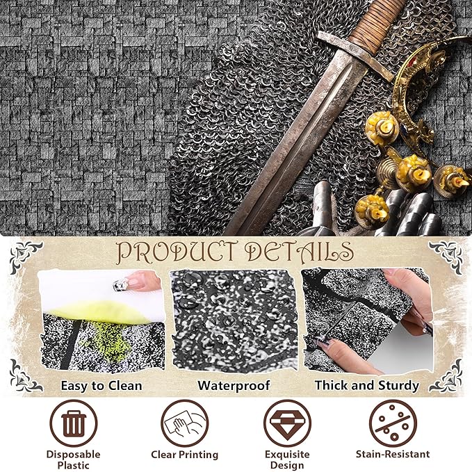 Kochorie 300 Ft X 54 Inch Stone Wall Tablecloth Roll