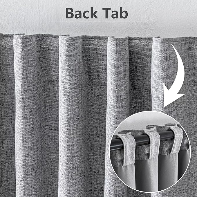 IGEMAEVE 100% Blackout Curtains 108 Inches Long