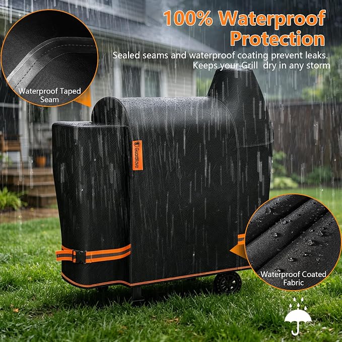 [Upgraded 1000D Heavy Duty Fabric] Grill Cover for Pit Boss 820 Deluxe/Pro 850, Waterproof & Tear Resistant Pellet Smoker Cover for Pit Boss Pro/Competition 820/850, Sportsman820 & Z Grill 700 Series