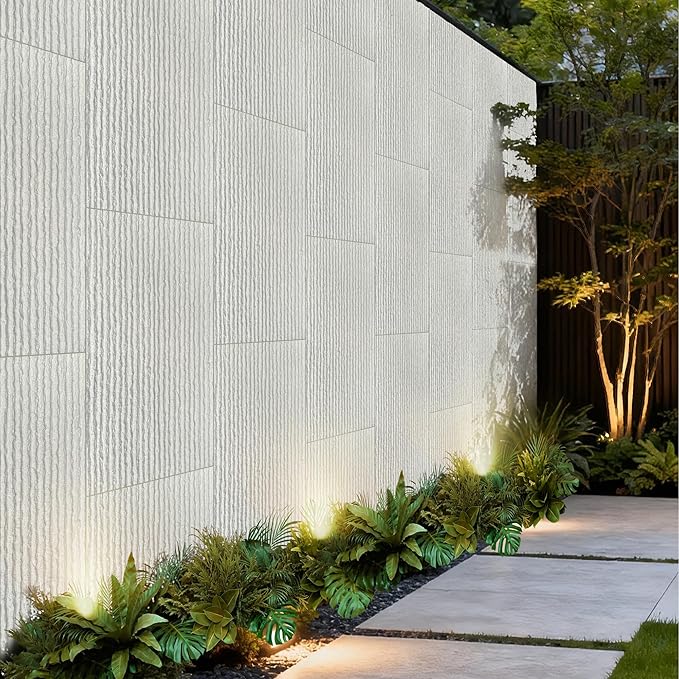3D Faux Stone Wall Panels, Lightweight & Waterproof Accent Marble Flowing Stone