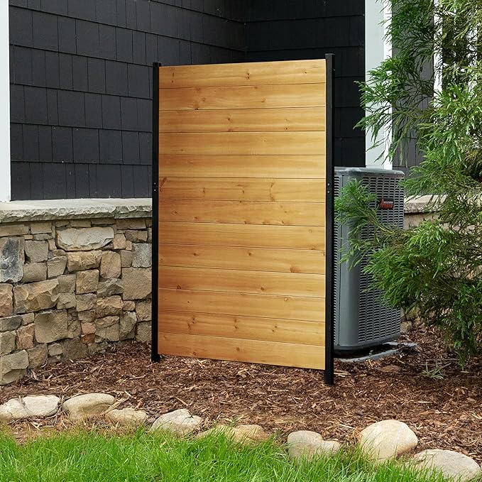5ft H x 3.2ft W No Dig Enclo Fairmont Cedar Wood Privacy Screen, Great to Hide