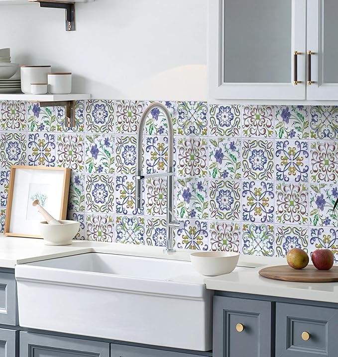 Wudnaye Peel and Stick Backsplash Wallpaper Kitchen Faux Tile Contact Paper