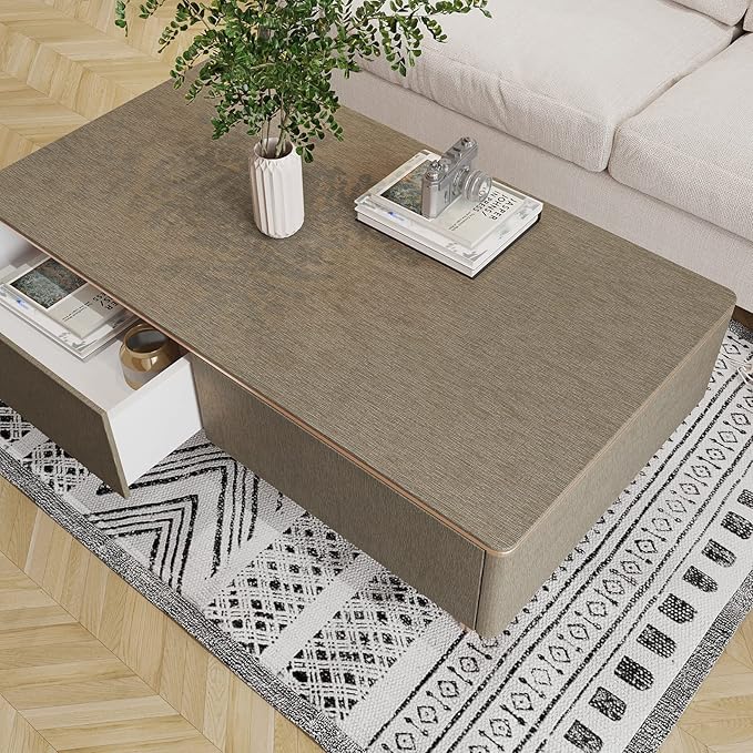 VEELIKE 15.7''x118'' Taupe Grasscloth Wallpaper Peel and Stick Textured Faux