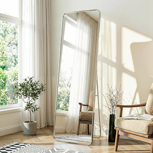 Delma Full Length Mirror, Wall Mounted, Freestanding or Leaning, Rounded