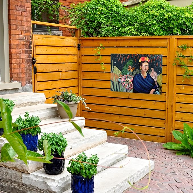 Trademark Fine Art Outdoor Canvas Art - Sylvie Demers 'Frida' Wall Art for Outdoor Spaces, Patios, or Gardens