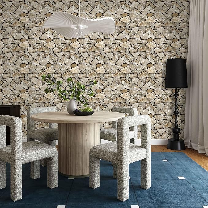 COMSTICKC 3D Faux Stone Wall Panel Peel and Stick Wall Stickers, Not Real Stone