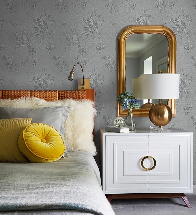 Erfoni 78.7"x17.7" Grey Contact Paper Gray Peel and Stick Wallpaper Thicken