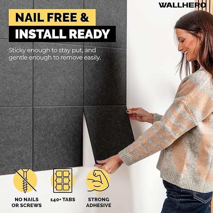 WALLHERO Cork Boards for Office, Dart Board Wall Protector, Cork Board