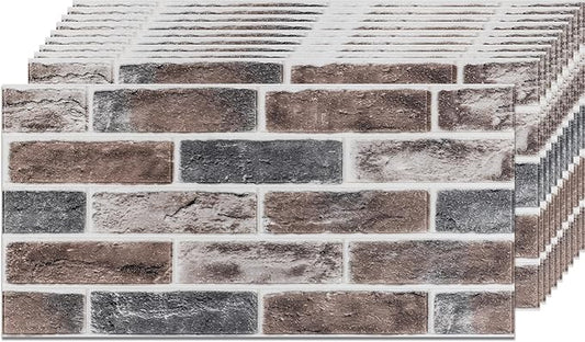 20 PCS 3D Wall Panels Brick Peel and Stick 26.7"x13.4"