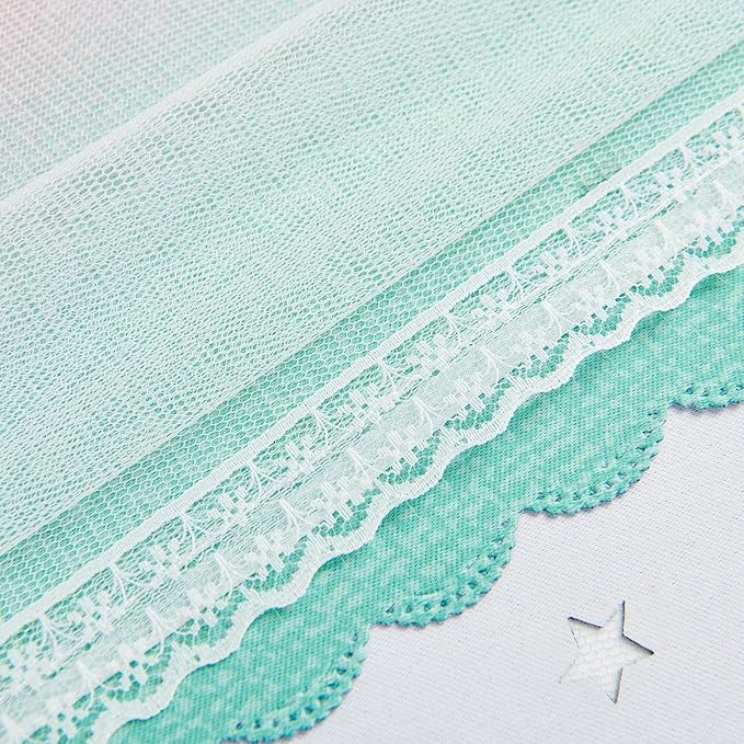 XiDi Curtains for Bedroom Decor, Rainbow Pinkgreen grey34/90
