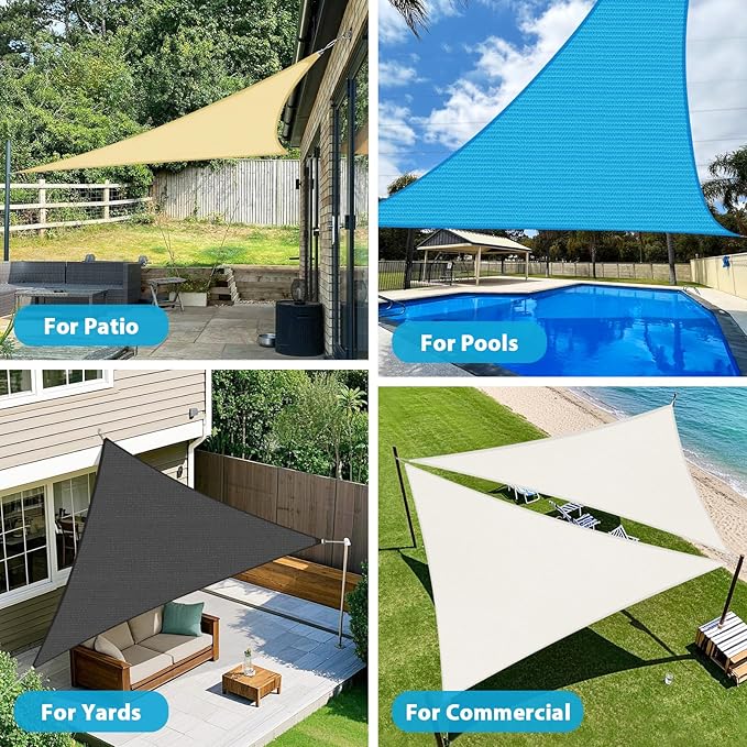 Amagenix Sun Shade Sail 8X11X13.6 Curved Edge Outdoor Shade Canopy Rust Red Breathable 95% UV Block Shade Cloth for Patio Garden Backyard (We Make Custom Size)