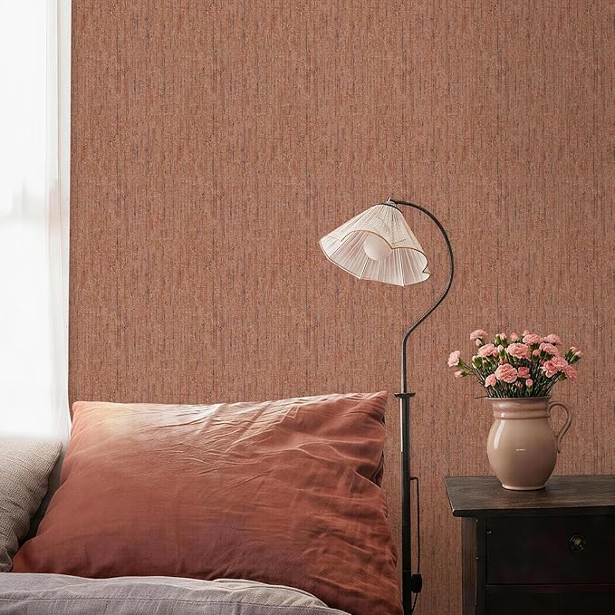 JiffDiff Woven Wallpaper Peel and Stick 17.3" x 400" Colorful Paint Grasscloth