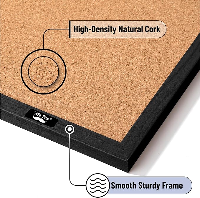 Mr. Pen- Cork Notice Board, 36 X 24 Inches, Cork Bulletin Board