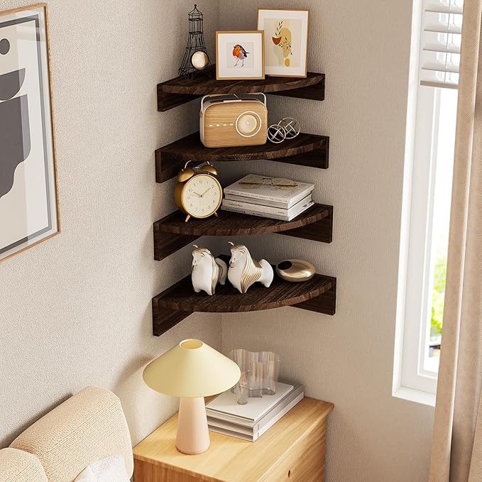 Alsonerbay Corner Shelf Wall Mount, Floating Shelves