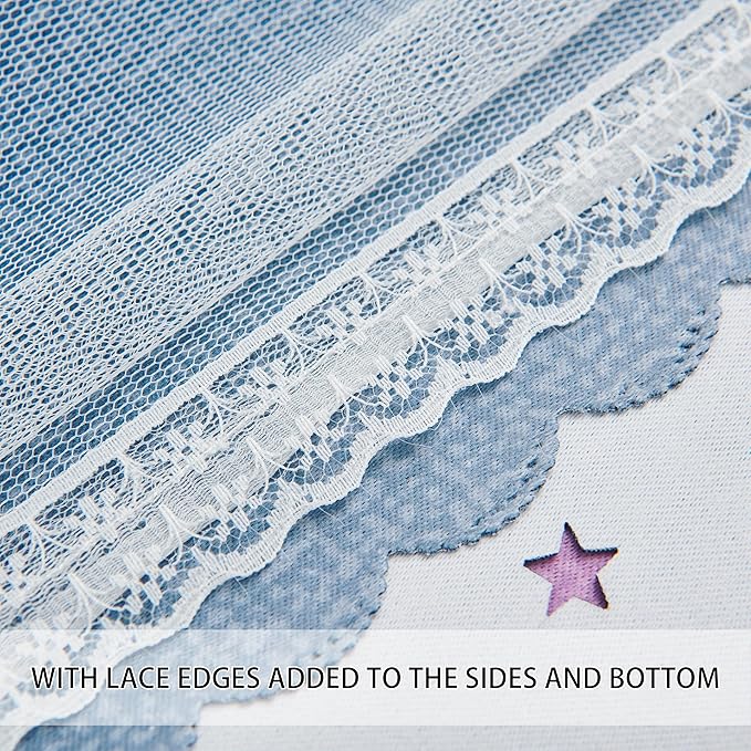 XiDi Purple Grey Curtains for Kids Bedroom, Princess Room Decor Green Curtain