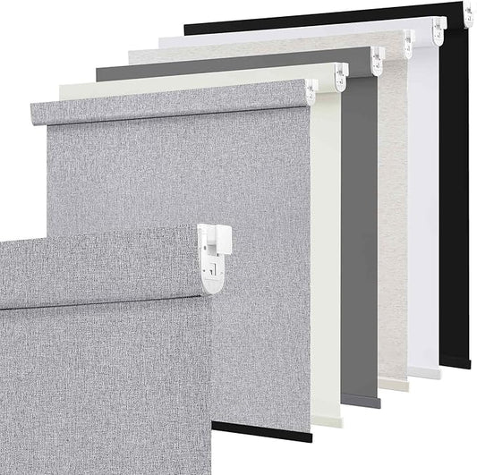 SUNOFF No Drill Tools Cordless Blackout Roller Shades Blinds