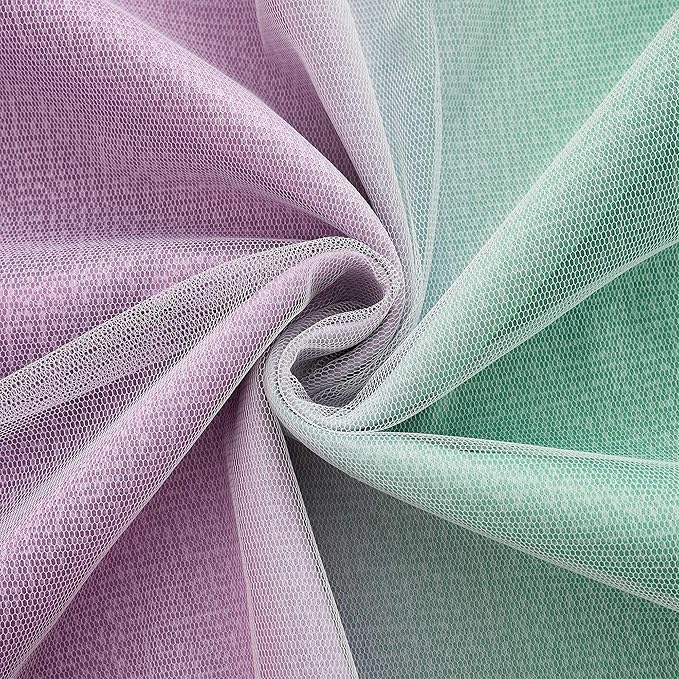XiDi Blue & Rainbow Curtains for Kids & Girl Rooms