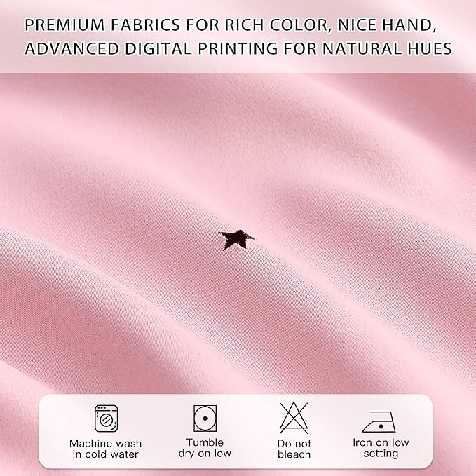 XiDi Light Pink Curtains for Bedroom, Girls Room Blackout Curtains, Kids Room