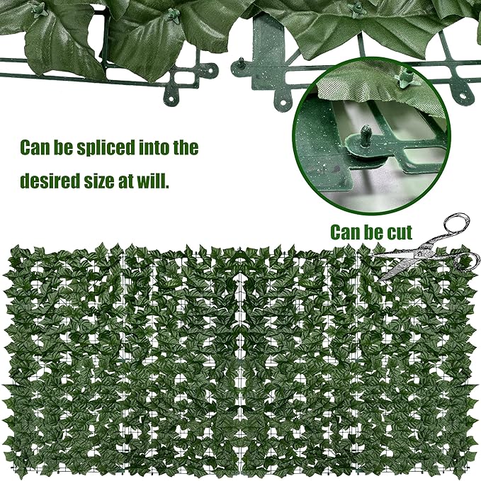 Artificial Ivy Privacy Fence Screen, Garden Greenery Decor