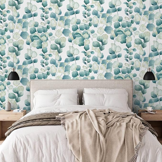 Timeet Peel and Stick Wallpaper Boho Leaf Contact Paper Removable Self Adhesive