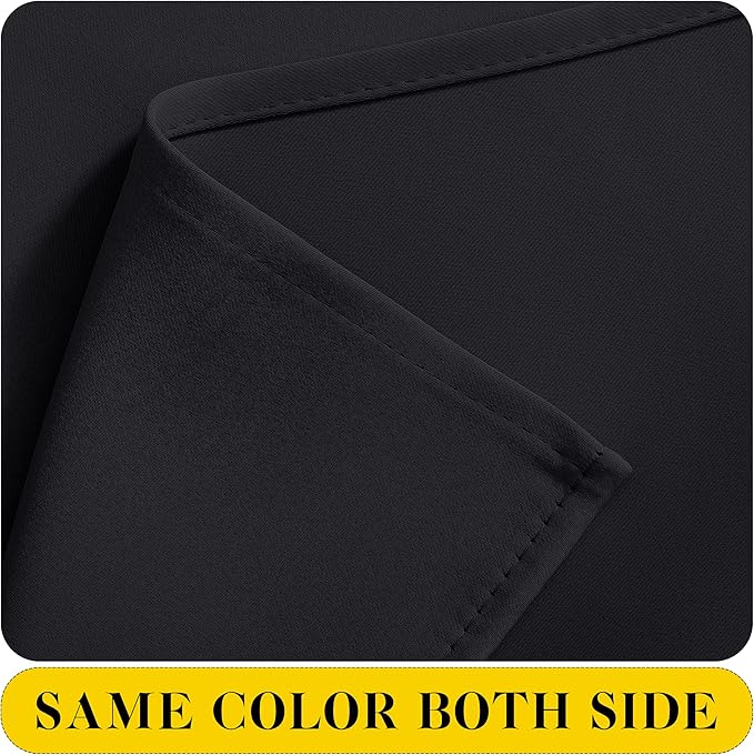 NICETOWN Black Blackout Curtains
