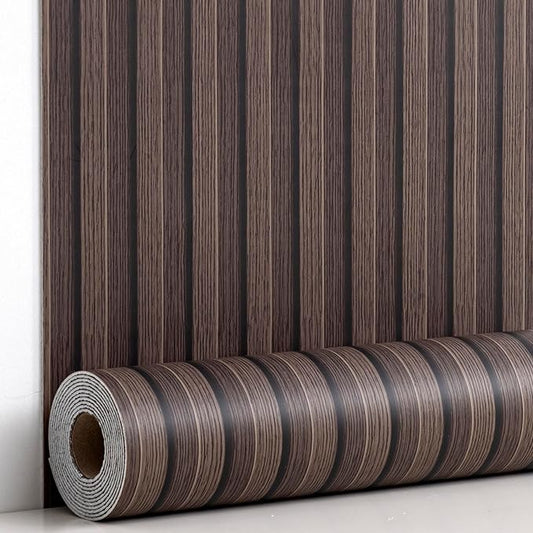 Haimin Wood Grain Slat Wall Panels Peel and Stick Faux Wood Thick Wallpaper