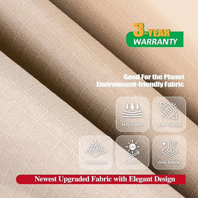 F&J Outdoors X-Large 3-Seater Sofa Cover Waterproof Anti-UV Patio Furniture Covers, 92" W x 42" D x 42" H