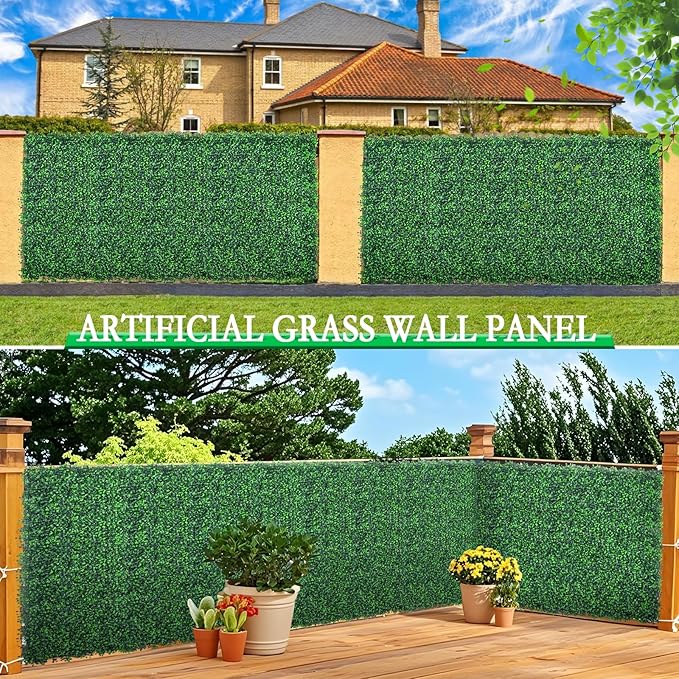 Yangrass Boxwood Roll Panels, UV-Anti Faux Boxwood Roll Grass Wall Panels