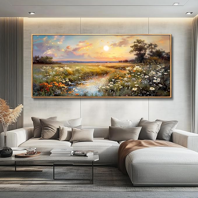 hyidecorart Large Framed Wall Art, Landscape Wall Art, Nature Wall Decor