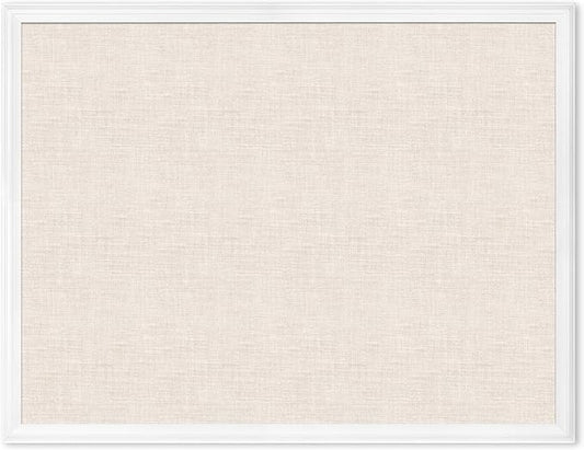 U Brands Farmhouse Linen Bulletin Board, Industrial Grade Pinning Surface