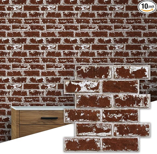 Commomy 3D Peel and Stick Brick Tiles