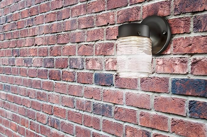 Design House 587246 Jelly Jar Indoor/Outdoor Integrated LED Wall Light