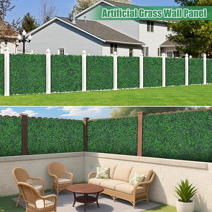 Yangrass Artificial Greenery Wall Roll, Vine Leaf Fence Panels