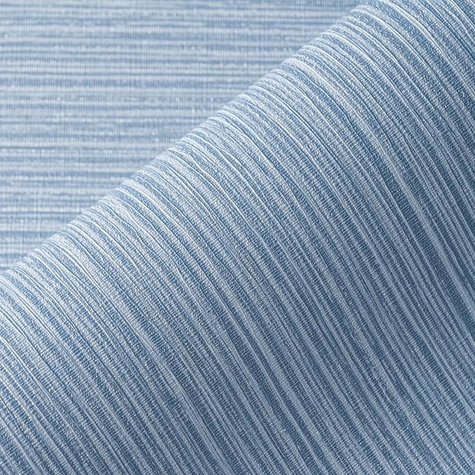 Grasscloth Textured Wallpaper Dark Blue Linen Thick 24" X 394" Fabric Contact