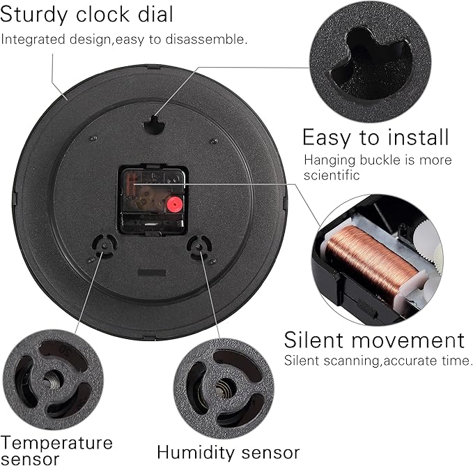 Wall Clock, Sweep Silent Movement Accurate Clocks
