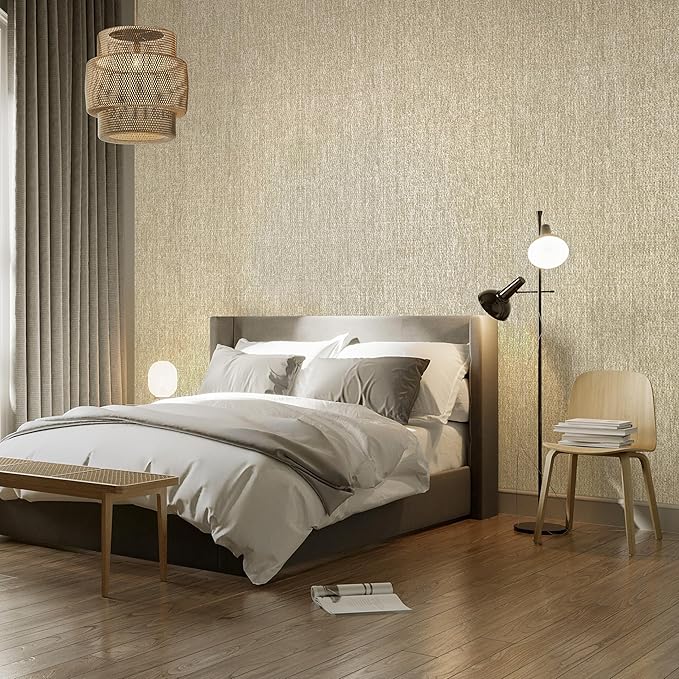 Ansehan Wallcovering W707 Terraces Collection 36" W x 8 Yard L, Natural Paper