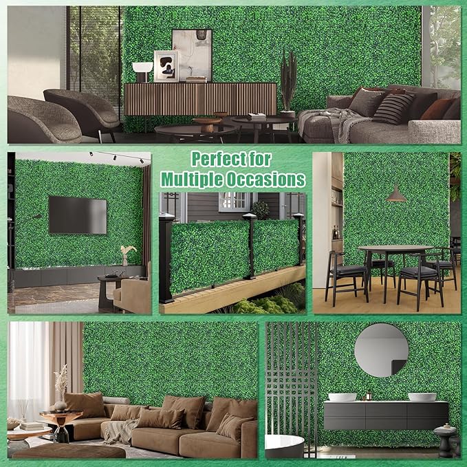 Yangrass Boxwood Roll Panels, UV-Anti Faux Boxwood Roll Grass Wall Panels
