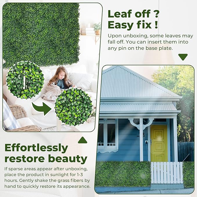 Artificial Ivy Privacy Fence Screen: 80"x 120" 4-Layer Leaf UV-Anti Faux