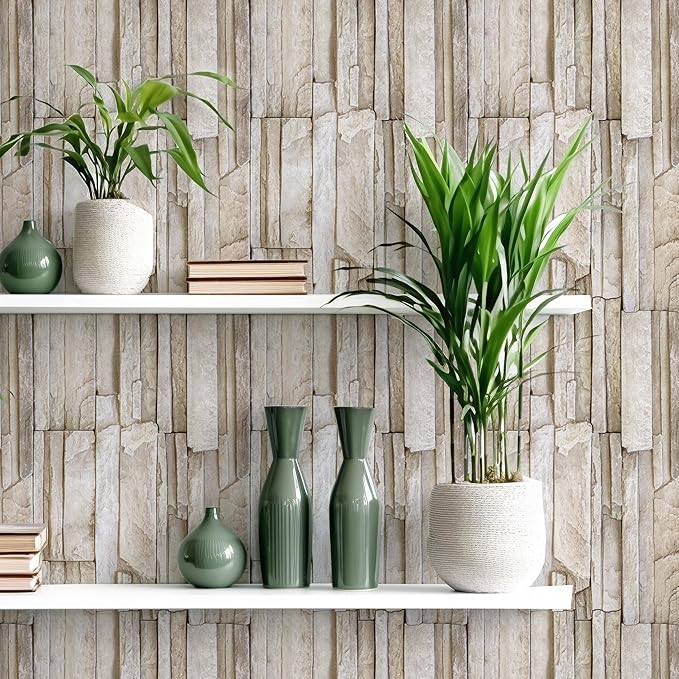 Main Street Peel and Stick Wallpaper Eco-Friendly Sheets 12 Pack, 11 X 16 Inch
