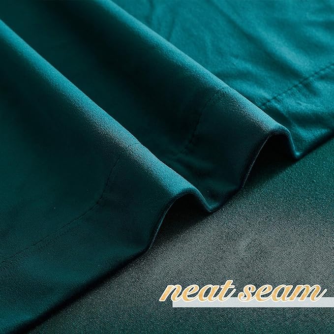 NICETOWN Thick Teal Velvet Curtains