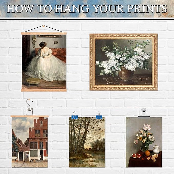 LANCHI95 15PCS Vintage European Gallery Wall Art Set, Classic French Country