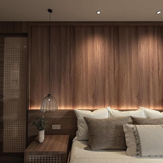 48x354 inch Large Walnut Wood Contact Paper Peel and Stick Wood Wallpaper