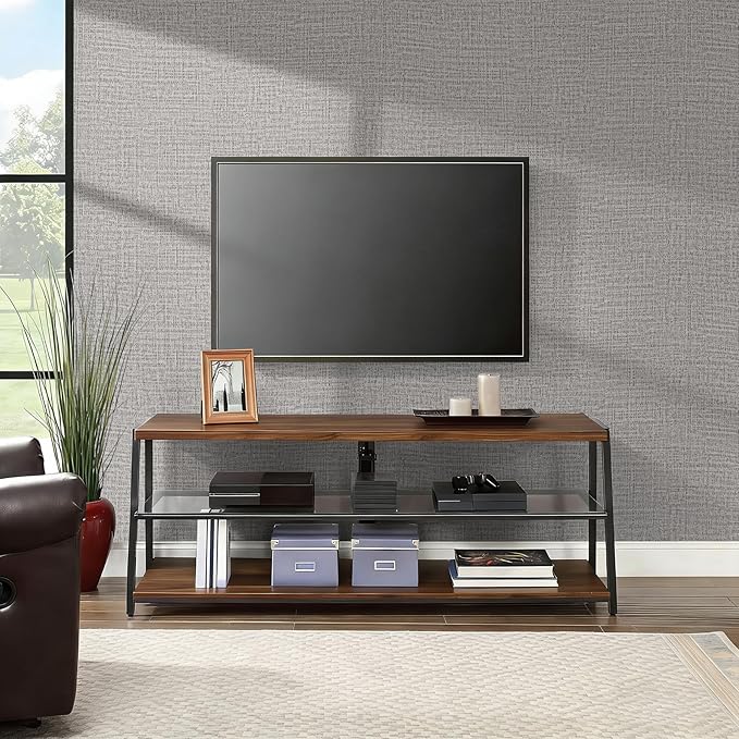 Guvana Grasscloth Peel and Stick Wallpaper Grey Textured Contact Paper Modern